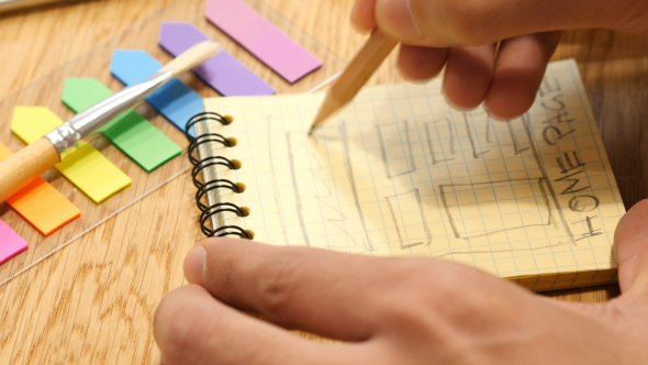 Drawing Web Homepage Concept  alt