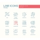 Fishes - Line Design Icons Set