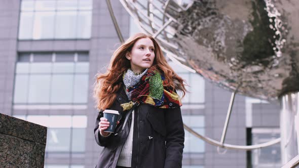 Young adult woman on street in New York