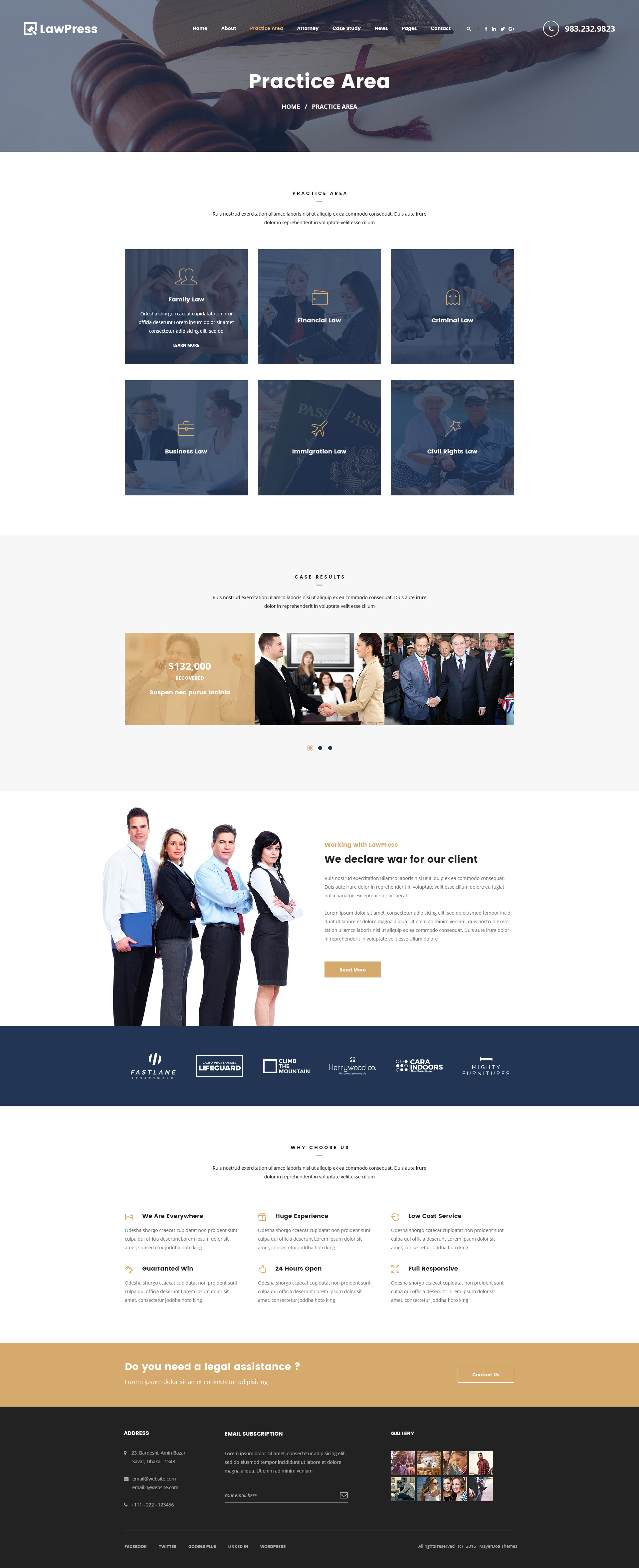 LawPress - Creative Website Template For Law, Lawyer, Attorney and ...