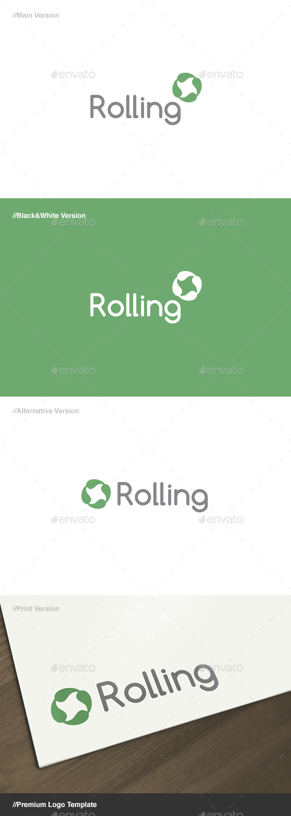 Rolling - Symbol Logo - Abstract Logo Templates