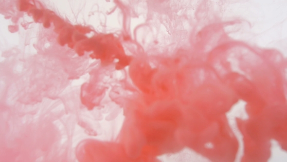 Colourfull Background. Red Ink Dropped In Water. . alt