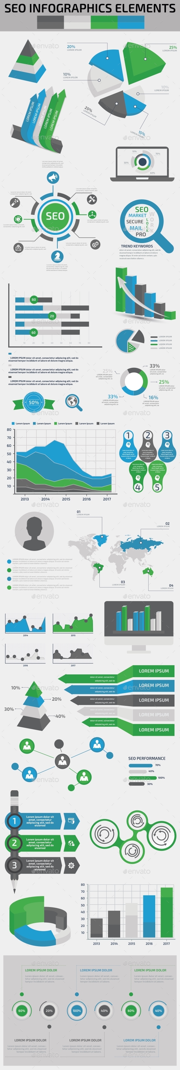 Seo Infographics Elements - Infographics