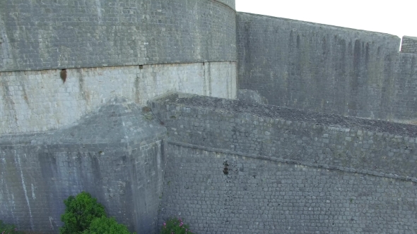 Aerial View Of The Old City Of Dubrovnik Before Sunrise