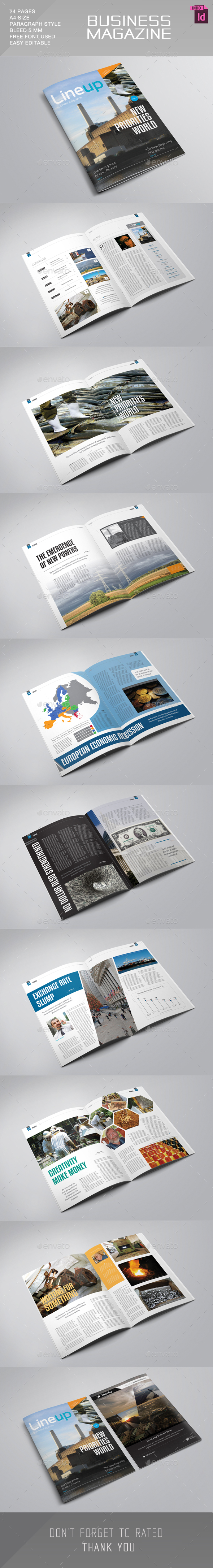 Lineup Magazine Template - Magazines Print Templates