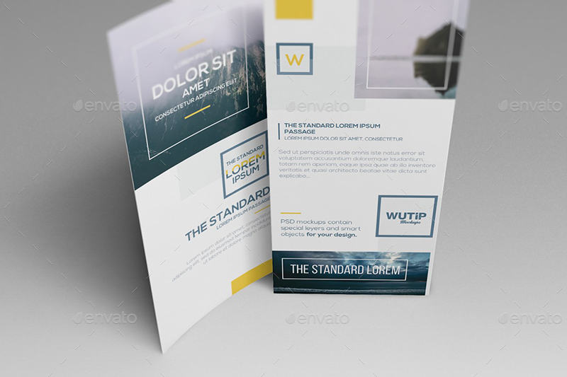 Four Panel Roll Fold Brochure Mockups, Graphics | GraphicRiver