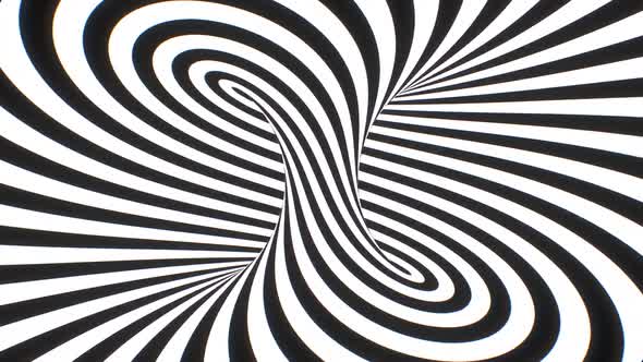 Twisted Black White Hypnotic Optical Illusion Psychedelic Stripes 1080p By Incredivfx