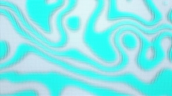 3D abstract and bright background with cyan waves