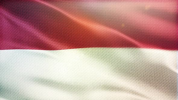 Waving Indonesia Flag 