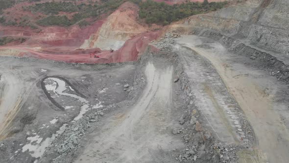 Open pit mining explosion
