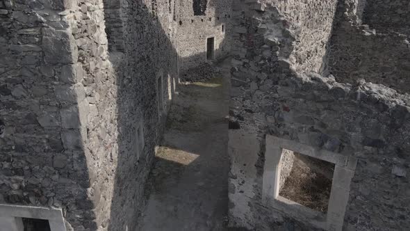 Aerial View From a Drone of the Nevitsky Castle in Uzhgorod