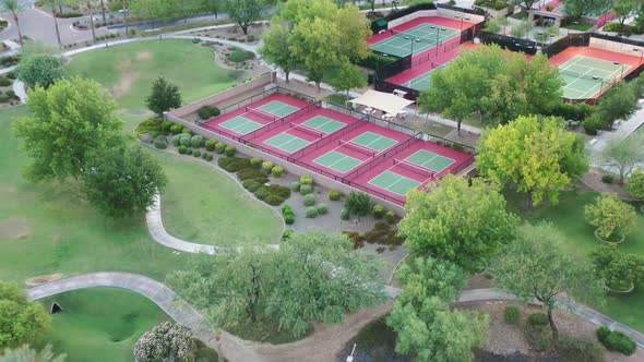 Approaching A Tennis Court From Above