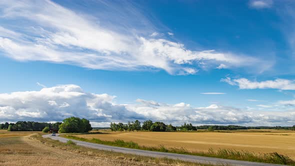 Time lapse landscape cloudy on blue sky in summer outdoor morning alt