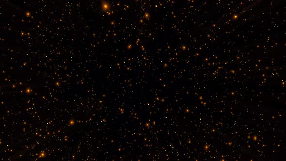 Golden Stars Field Space Motion Loop Background alt