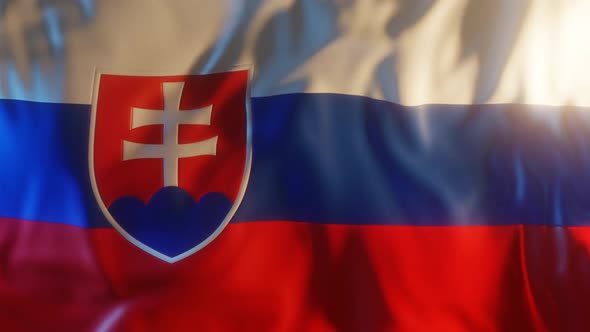 Slovakia Flag with Edge Bump