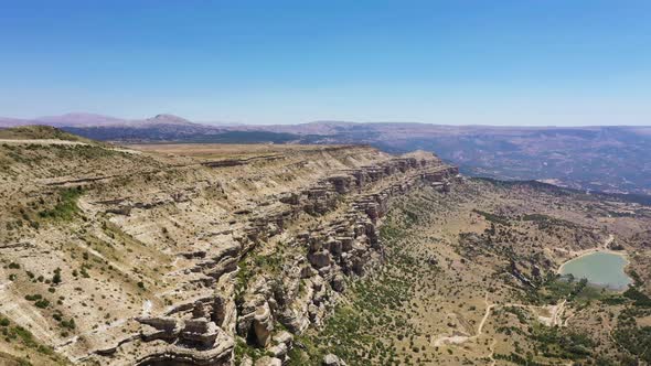 Aerial view of Ermenek is a town and district of Karaman Province in Turkey. alt