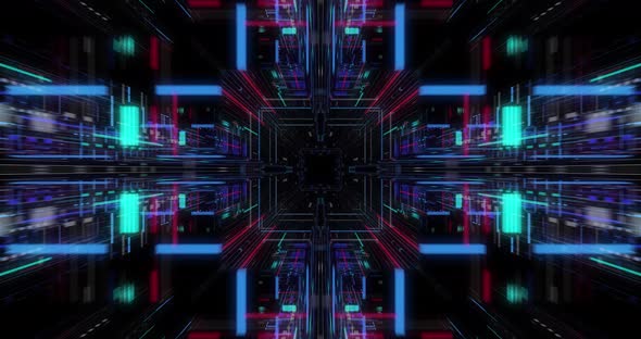 Seamless loop of abstract futuristic technological background