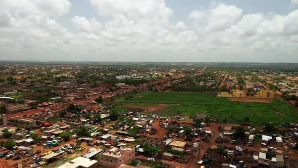 Africa Mali Buildings And Village Aerial View