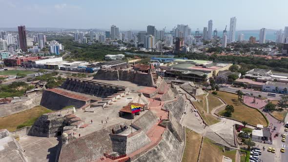 Aerial View From the Fortress to the Business Part of the City
