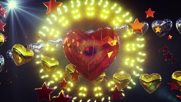 Shiny  Heart Background 4k 