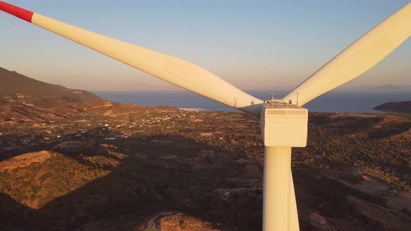 Wind turbine sustainable energy by rotation blades the power alt