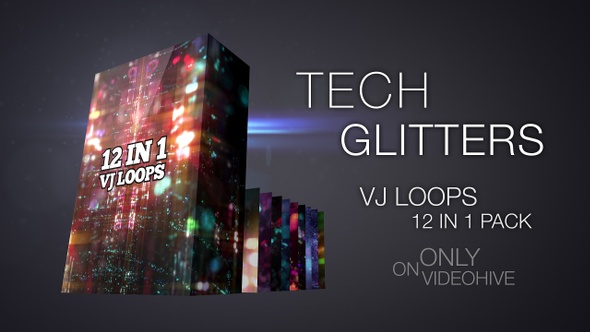 Tech Glitters Vj Loops Pack