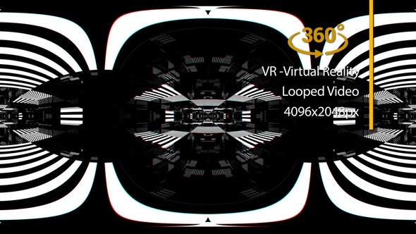 VR 360 Tunnel Geometric Lights 02 Virtual Reality
