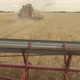 Large Combine Header Mows the Wheat - VideoHive Item for Sale