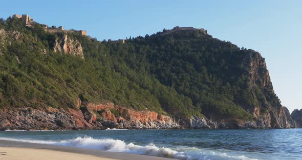 The Alanya Castle Located on the Top of a Hill