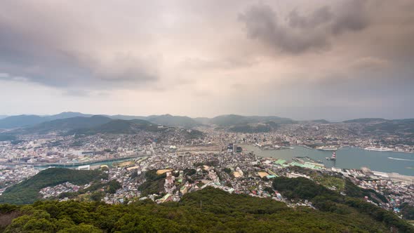 Nagasaki, Japan Port at Dusk alt