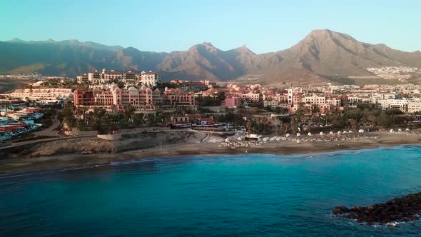 Top View Over Los Cristianos Canary Islands Tenerife Spain alt