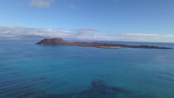 Aerial View of the Lobos Island, Fuerteventura