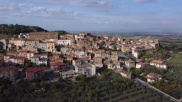 Chianciano Terme in Tuscany Aerial View alt