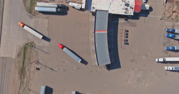 Gas Station for Refueling Vehicles Trucks and Tanks with Fuel Gasoline and Diesel Near Highway alt