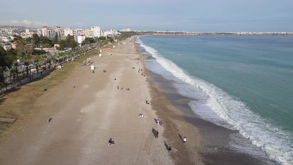 Aerial View Antalya Turkey  Resort Town Seashore alt