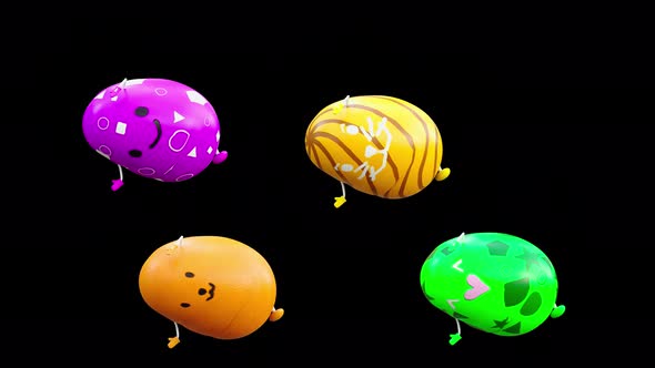 45 Easter Day Eggs Dancing 4K