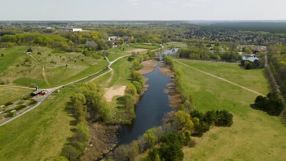Myslecinek nature park Bydgoszcz Poland aerial alt