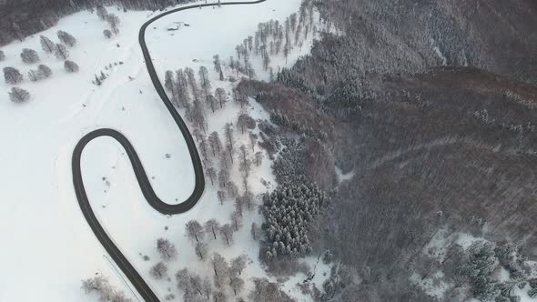 Transalpina Snowy Mountain Road