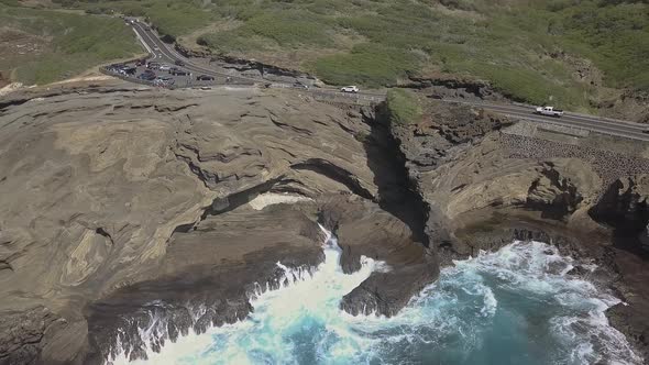 Aerial view of Lanai lookout in Oahu Hawaii on a sunny day 3 alt