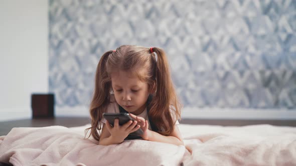 Close Up of Cute Little Girl with Blond Long Hair, Stock Footage | VideoHive