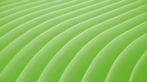 Abstract 3d Moving Lines Green Background