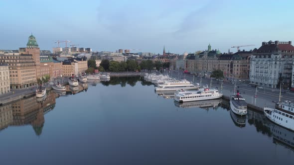 Stockholm Nybroviken Bay Aerial View