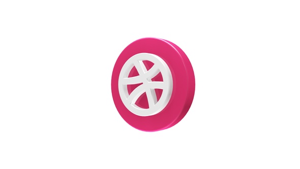 Social Media 3D Dribbble Icon alt