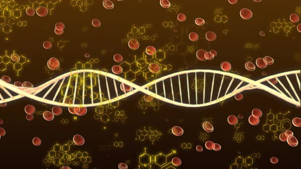 DNA Double Helix 3D Virtual Realistic Background
