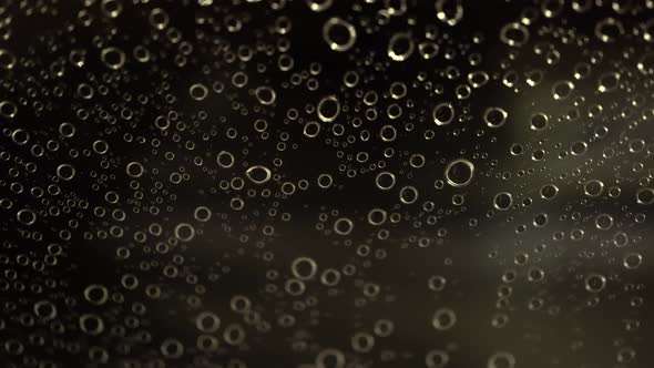 Raindrops On Glass At Night Slider Shot