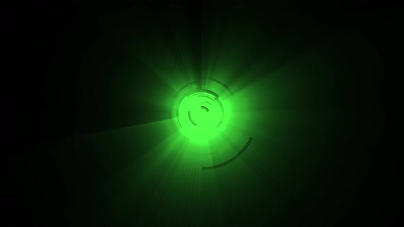 Green Circular Light Motion Animation