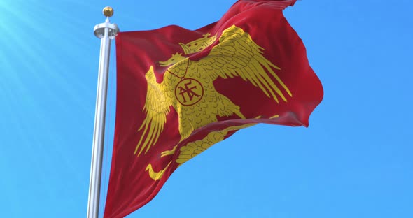 Double headed eagle flag, Palaiologos family byzantine emblem alt