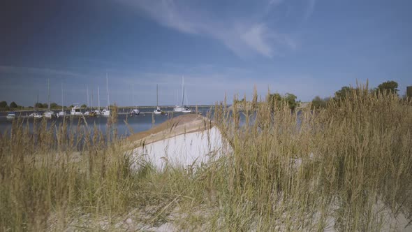 Port with Yachts in Engure in Summer