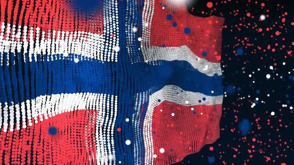 Norwegian Flag Particle Animation alt