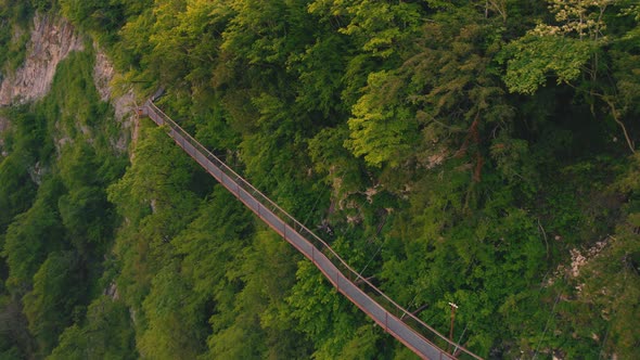 Aerial View of an Amazing Okatse Canyon' Hiking Trail Imereti Region Georgia alt